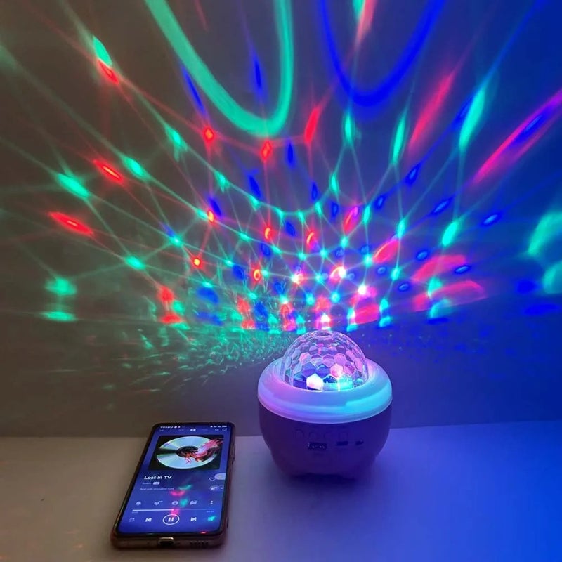 Bluejw Starry Sky LED Projector Night Light - Music Player Party Speaker Lamp - Rotating Galaxy Projector Night Lights for Bedroom, Parties - Image 2